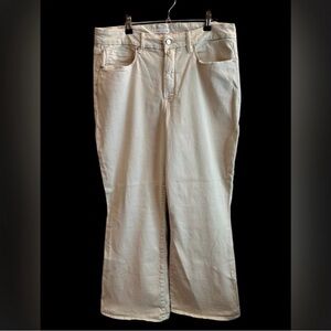 Good American Cream Denim Pants